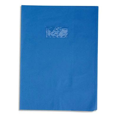 3210330724126-Calligraphe - Protège cahier sans rabat - 24 x 32 cm - grain losange - bleu--0