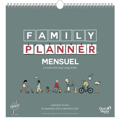 3371010289707-Calendrier Family Planner Mensuel - 16 mois : Septembre à Décembre - 30 x 30 cm - Quo Vadis--0