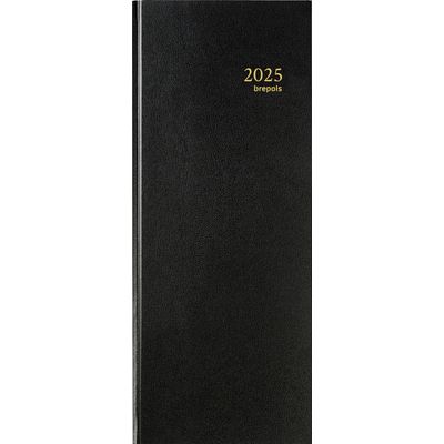 5412303130448-Agenda de la banque Lima - 1 jour sur 2 pages - 14,3 x 32,5 cm - noir - Brepols--0