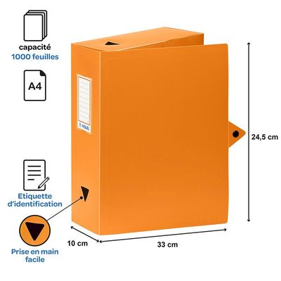 3135251441870-Viquel - Boîte de classement plastique - dos 100 mm - disponible dans différentes couleurs pastels--5