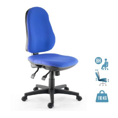 3660916039036-Fauteuil de bureau LIBRA - accoudoirs en option - Bleu--0