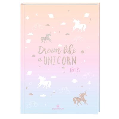 3108720514436-Cahier de textes Licorne ou Sirène - 15,5 x 22 cm - Oberthur--1