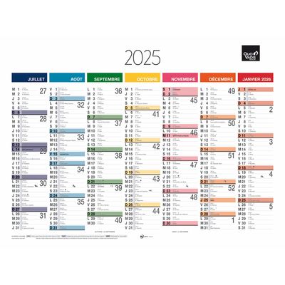 3371010323258-Quo Vadis Arc en Ciel - Calendrier 7 mois par face - 40,5 x 55 cm--1
