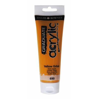 5011386020648-Daler-Rowney Graduate - Peinture acrylique - 120 ml - ocre jaune--0