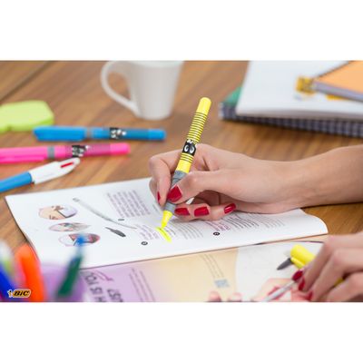 3086126633800-BIC Marking Highlighter Grip - Pack de 5 surligneurs - couleurs assorties--5