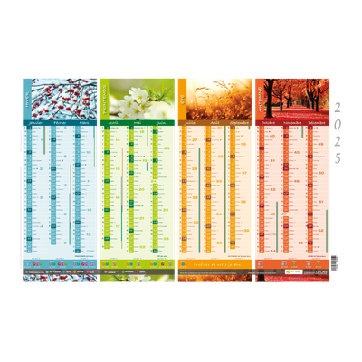 3147281603050-Calendrier rembordé 65x23 cm - 1 décor plantation - 1 année / face Hamelin--0
