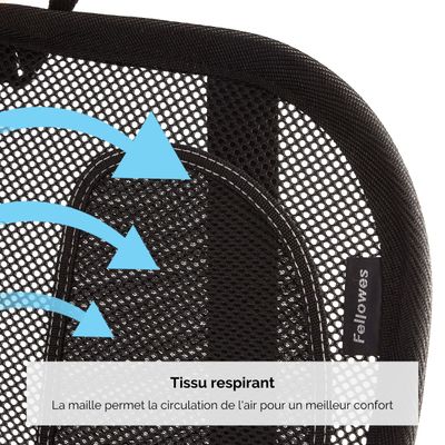 0043859600434-Fellowes Office Suites - Support dorsal en maille - compatible avec tout type de chaises--3