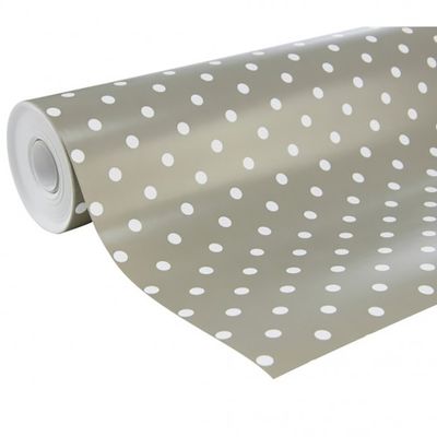 3065502015034-Clairefontaine Excellia - Papier cadeau - 70 cm x 50 m - 80 g/m² - pois fond taupe--0