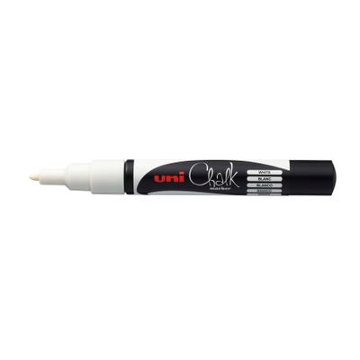 4902778175422-UNI CHALK - Marqueur craie - pointe fine conique - blanc--0