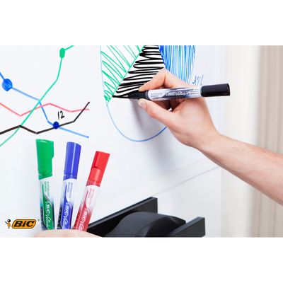 3086123304635-BIC VELLEDA LIQUID INK TANK - Marqueur effaçable - pointe ogive - noir--3