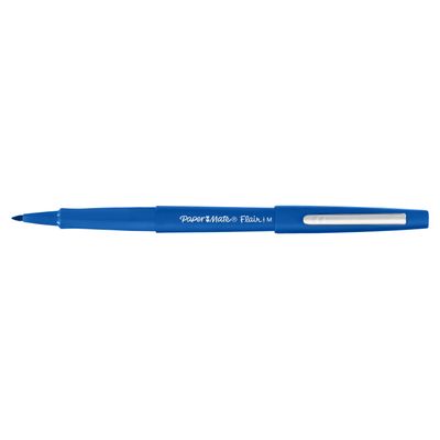8008285310311-Paper Mate Flair Original - Pack de 12 feutres fins - pointe moyenne - bleu--1