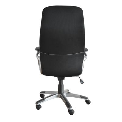 3397703398945-Fauteuil de bureau TARANIS - accoudoirs fixes - appui-tête intégré - noir--5