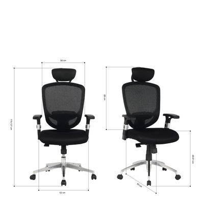 3397704188194-Fauteuil de bureau COMPUTECH - accoudoirs ajustables - appuie-tête - noir--4