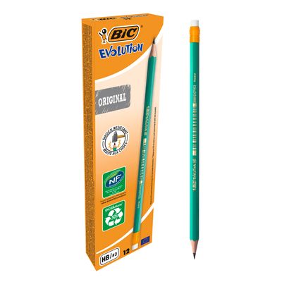 3086123275317-BIC ECOlutions EVOLUTION - Pack de 12 Crayons à papier - HB--0