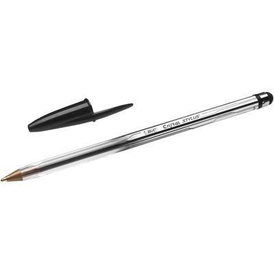 3086123344341-BIC Cristal Stylus - Stylo à bille - noir - 1 mm--1
