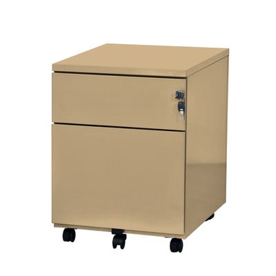 3219091960033-Caisson mobile - 2 tiroirs - beige - 56,7 x 54,1 x 41,8 cm--0