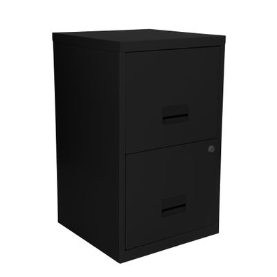 0400794012522-Classeur 2 tiroirs pour dossiers suspendus - 66 x 40 x 40 cm - noir--0