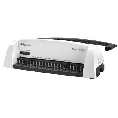 043859680719-Fellowes Starlet 2+ - machine à relier / relieuse perforeuse manuelle - perfore 12 feuilles - relie 120--0
