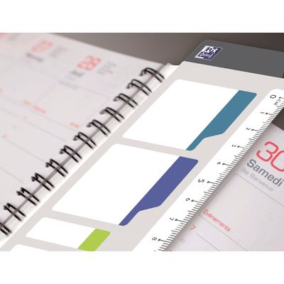 3147280049682-Agenda à spirale Oxford Office - 1 semaine sur 2 pages - 15 x 21 cm - gris/rouge - Hamelin--2