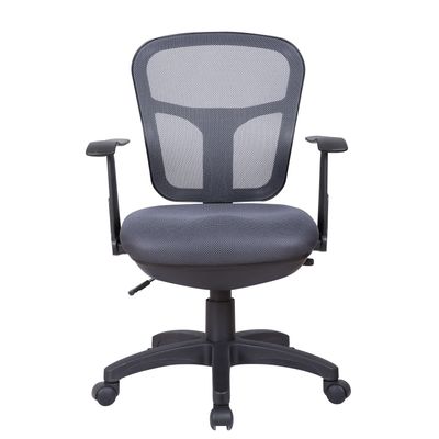 3760185027557-Fauteuil de bureau PHOENIX - accoudoirs fixes - Gris--1