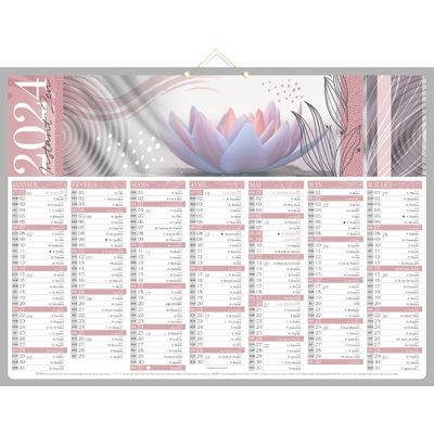 3592930026788-Bouchut Zen - Calendrier bancaire 7 mois par face - 40,5 x 55 cm--0
