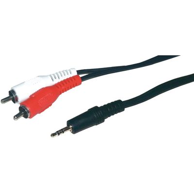 3700224735005-MCL Samar - adaptateur audio/stéréo 2 prises RCA (M) vers JACK 3.5 (M) - 1,5 m--0