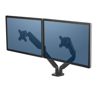 0043859716968-Fellowes Platinum series - Bras porte écran double jusqu'à 27'' par bras - facilement réglable -  fixation --0