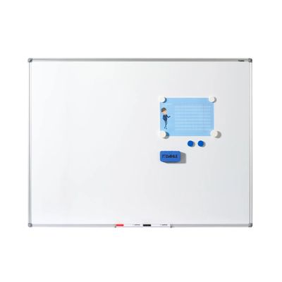 4007885258034-DAHLE - Tableau blanc laqué 100 x 200 cm - magnétique - cadre alu renforcé--1