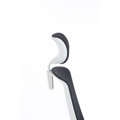 3760185028653-Fauteuil de bureau SCOTT - accoudoirs réglables - appuie-tête réglable - noir base blanche--7