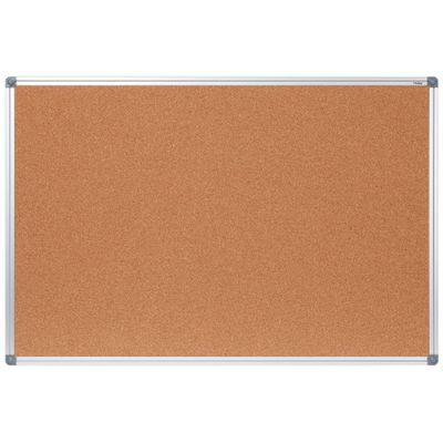 4007885258393-DAHLE - Tableau d'affichage en liège naturel 45 x 60 cm - cadre aluminium--0
