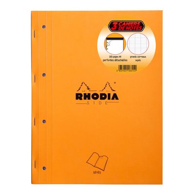 3037921183151-Rhodia - Pack de 3 Blocs notes - A4+ - 160 pages - grands carreaux - perforées--0