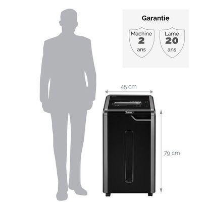 0043859642724-Fellowes Powershred 225Mi - destructeur de documents coupe croisée microparticules - 16 feuilles - Cor--5