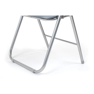 3760185028912-Chaise pliante JUNY - assise et dossier recouverts de PVC - noir--2