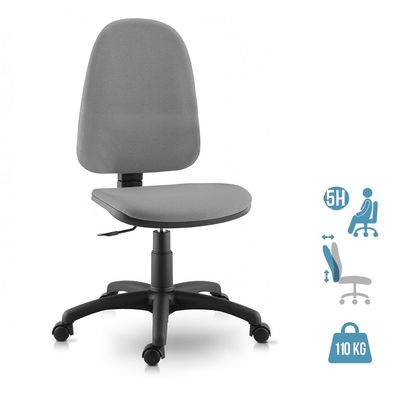 3660916037872-Fauteuil de bureau TORINO - accoudoirs en option - Gris--0