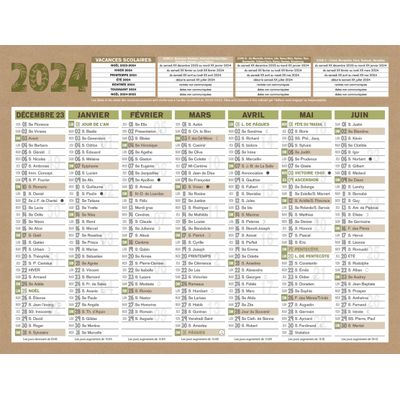 3592930026580-Bouchut Natura - Calendrier bancaire 7 mois par face - 13,3 x 17,5 cm - beige--0
