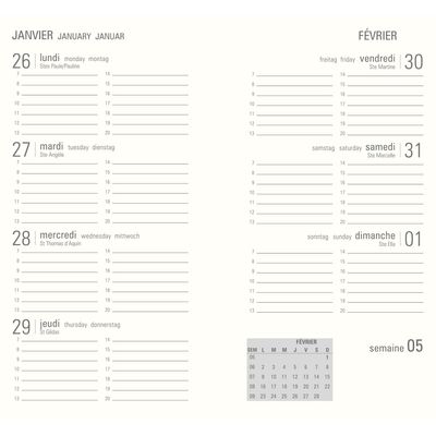 3664447103716-Agenda de poche Stan - 1 semaine sur 2 pages - 11,5 x 16 cm - disponible dans différentes couleurs - O--3