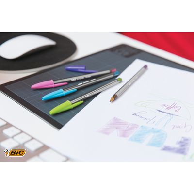 2012349386699-BIC Cristal Fun - Stylo à bille - violet - 0.6 mm--4