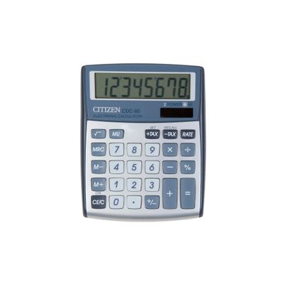 4562195133025-Calculatrice de bureau Citizen CDC-80 - 8 chiffres - alimentation batterie et solaire - argenté--5