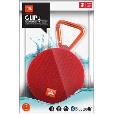 6925281915789-JBL Clip 2 - Mini enceinte sans fil - bluetooth - rouge--1