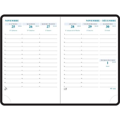 3660942060400-Agenda de poche Tweed - 1 semaine sur 2 pages - 10,5 x 15,5 cm - 12 mois - disponible dans différentes cou--2