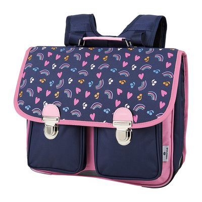 3664447102559-​Cartable arc en ciel By Oberthur - 38 cm - 2 compartiments - Exclusivité Bureau Vallée--0