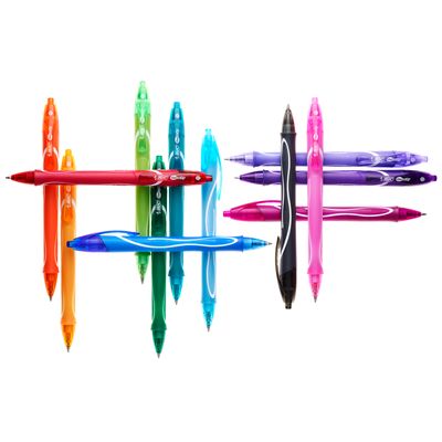 3086123494671-Bic Gelocity QuickDry - Pack de 12 rollers - 0,7 mm - rouge--5