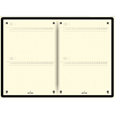3147280107351-Agenda Oxford My Journal perpétuel - 2 jours par page - 15 x 21 cm - noir--2