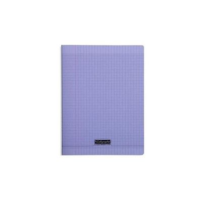3210330183978-Calligraphe 8000 - Cahier polypro 24 x 32 cm - 192 pages - grands carreaux (Seyes) - violet--0