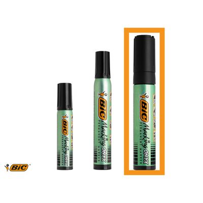 3086126633282-BIC ONYX 1891 XL - Marqueur permanent - pointe biseau large - rouge--2