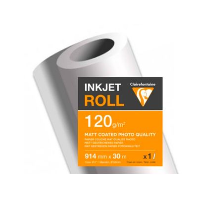 0400794336154-Clairefontaine - Bobine de traceur - Rouleau A0 (91,4 cm x 30 m) - 120 g/m²--0