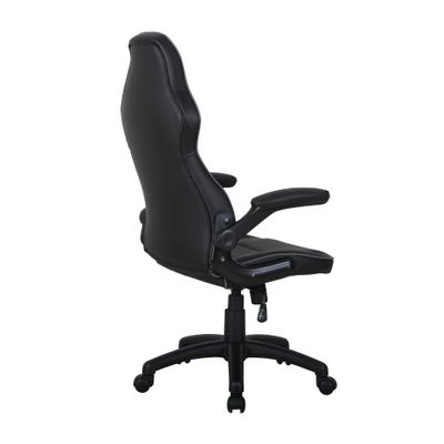 3700339883349-Fauteuil gamer RACER SPEED - accoudoirs rabattables - noir et gris--4