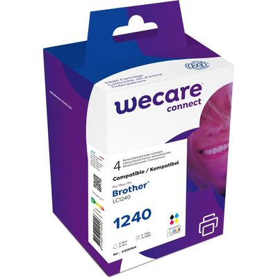 8715057210556-Cartouche compatible Brother LC1240 - pack de 4 - noir, cyan, magenta, jaune - Wecare--0