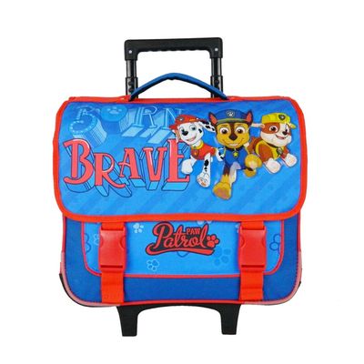 4891320426238-Paw Patrol - Cartable à roulettes 38 cm - bleu - 2 compartiments - Bagtrotter--0
