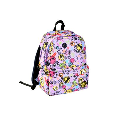 3281640452290-Smiley World Sac à dos 32 cm violet 2 compartiments Alpa --0